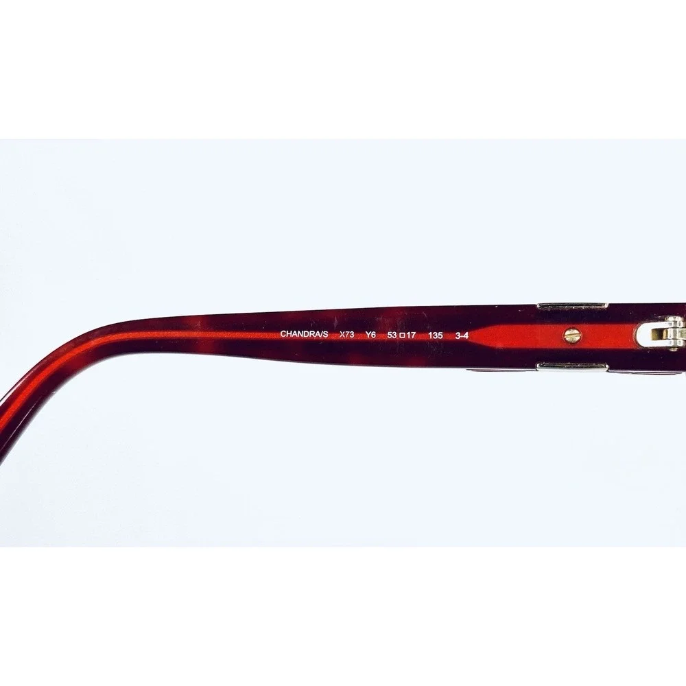 Kate Spade NY Red Tortoise Oval Lucite Glasses Bowtie Temples Chandra 53 17 135